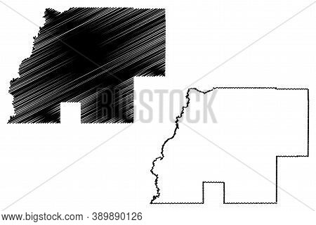Beauregard County, Louisiana (u.s. County, United States Of America, Usa, U.s., Us) Map Vector Illus