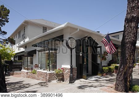 Carmel,california,usa- 11may 2014. View Of The Streets In Carmel. Carmel Is One Of The Most Popular 