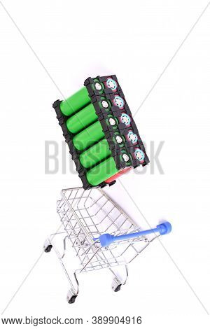 Li Ion 18650  Battery Holder In The Shopping Cart.