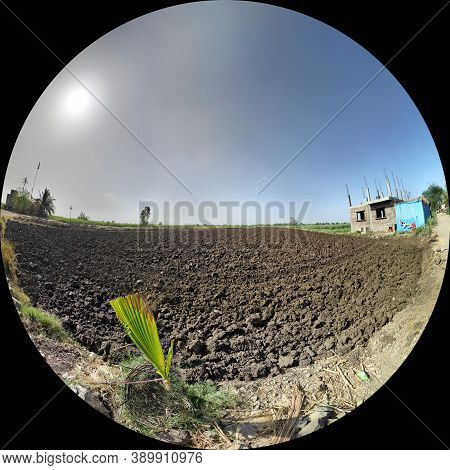 Indian Rural Farm Without Any Plantation