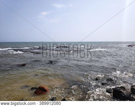 Beautiful Sea Water Of Arabian Sea In India