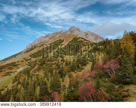 Vordernberger Griesmauer Peak In The Hochschwab Mountain Region In Austria.. Beautiful Mountain In T
