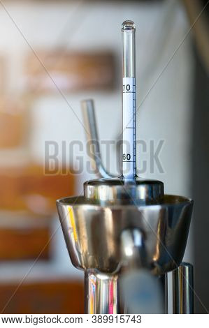 Homemade Moonshine Winemaking; Alcoholmeter In Hydrometer Jar, Test Barrel For Home Brandy Productio