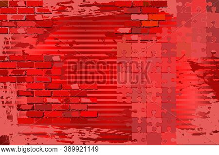 Shiny Grunge Red Background - Illustration, 
Abstract Mosaic Vector