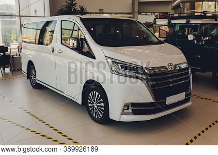 Ufa, Russia, Toyota Shop, 5 November, 2019: Toyota Alphard Car Is Displaying At Toyota.