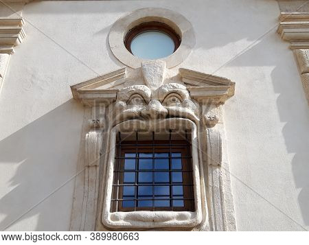 Detail Of A Beautiful Italian Architecture, Rome, Italy.