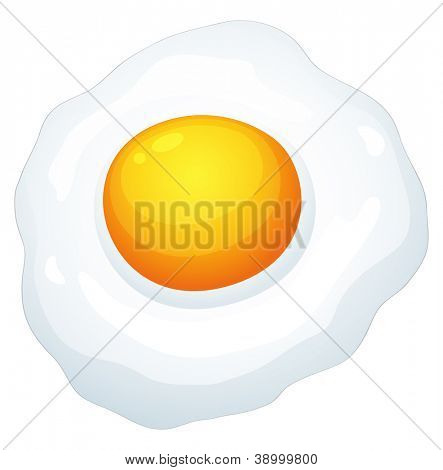 illustration of an egg omlet on a white background