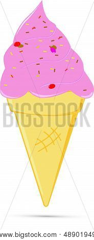 ice cream on a white background