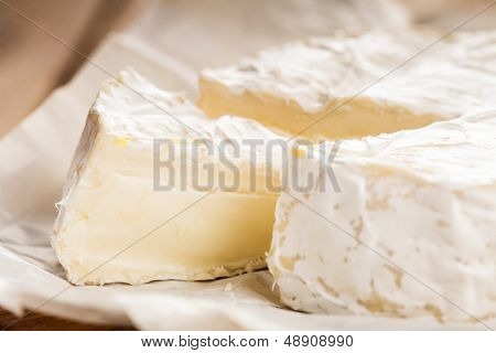 Camembert Slice Closeup