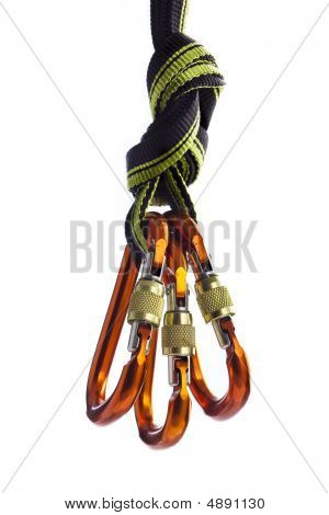 밧줄에 carabiners