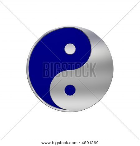 Tai Chi - Yin Yang sinal do cromo