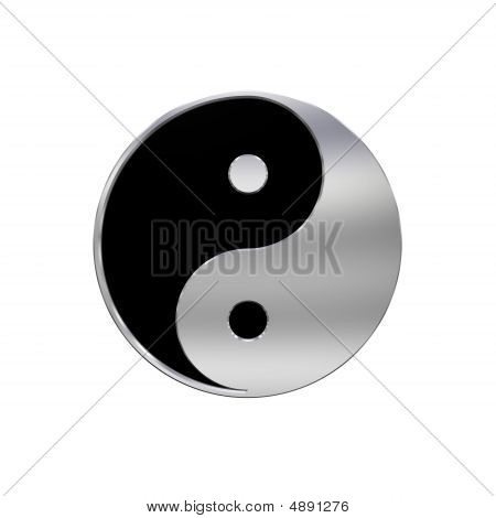 Tai Chi - Yin Yang sinal do cromo