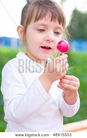 Little Girl With Lollipop