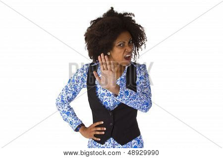 หญิง Afro อเมริกันมี