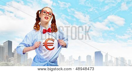 Young  super hero woman