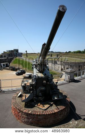 Anti-aircraft Gun At Fort Nothe