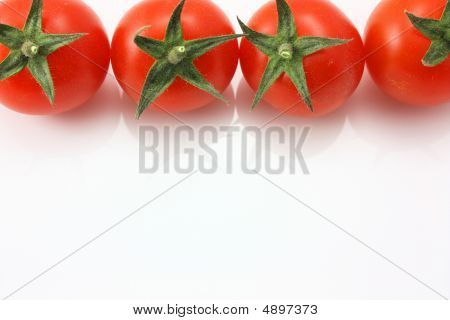 Tomaten am oberen Rand
