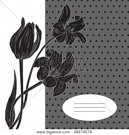 Floral card with tulips