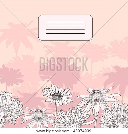 Floral card with chamomiles