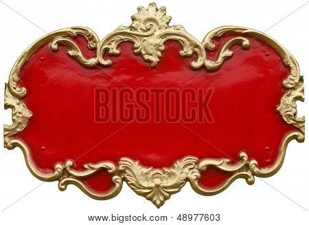 Cheap looking Baroque gold ornamental frame