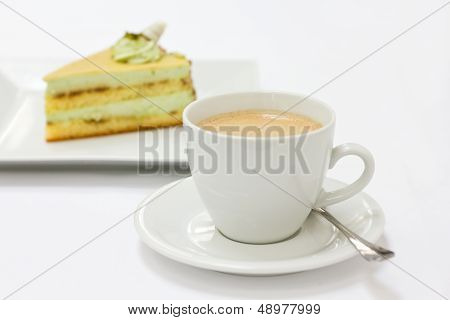 Up close shot of coffee with a golden beige colour