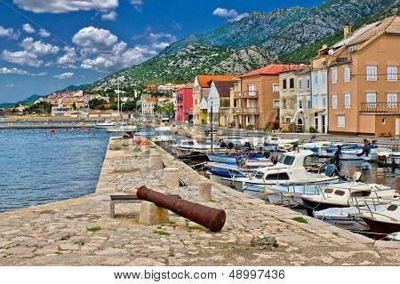 Town Of Karlobag Under Velebit Mountain