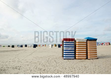 Tyske ø Borkum med strandstole