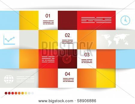 Geometrical brochure template with square fields for input
