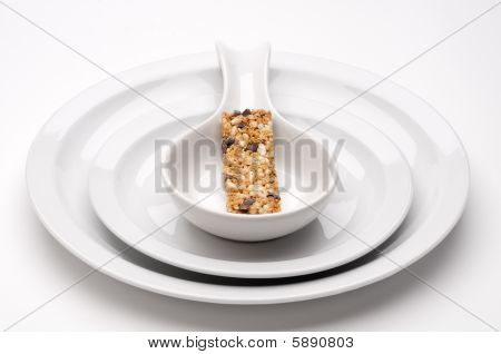 Kolorowy Bar Granola słodki biały dania