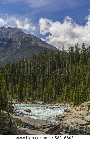 View of Mistaya Canyon in the Canadian Rocky Mountains, Banff National Park Alberta