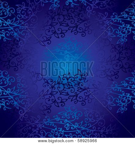 Seamless Dark Blueprint Pattern background