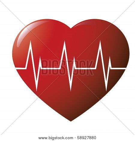 Glossy Heart Cardiogramme