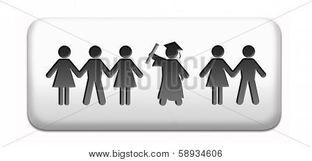 graduation day at university college or high school finish education