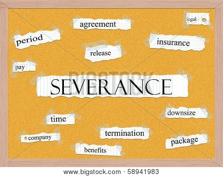 Severance Corkboard Word Concept