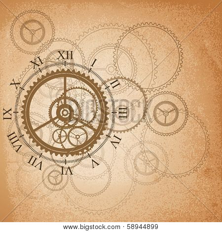 Abstract retro technology background. Vector illustration