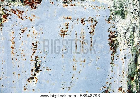 Rusty Metal Plate Grunge Background