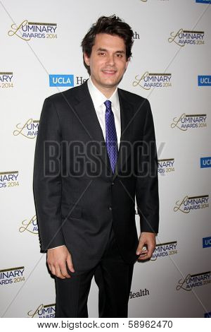LOS ANGELES - JAN 22:  John Mayer at the UCLA Head and Neck Surgery Luminary Awards at Beverly Wilshire Hotel on January 22, 2014 in Beverly Hills, CA