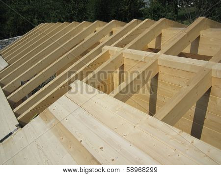 Wooden House Roof Construction