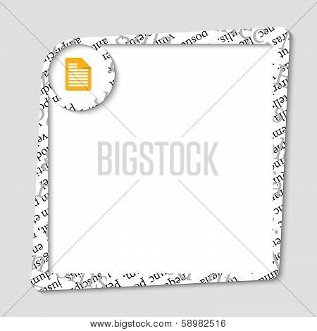 Vector Text Box For Any Text With Yellow Notes Iconl