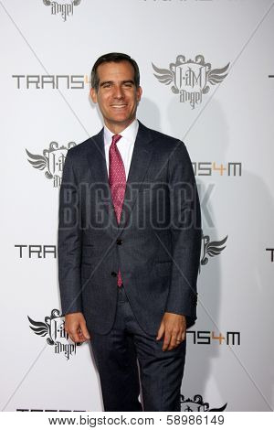LOS ANGELES - JAN 23:  Eric Garcetti at the Annual Trans4m Benefit Concert at Avalon on January 23, 2014 in Los Angeles, CA