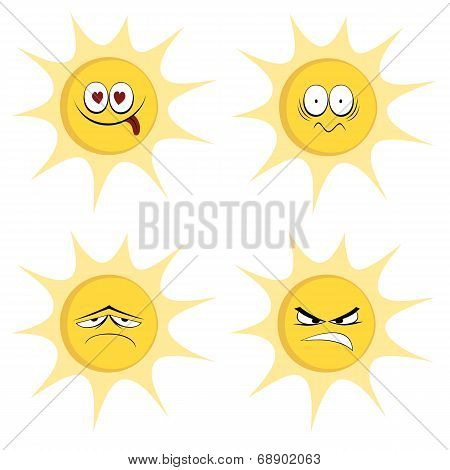 Summer sun mascots