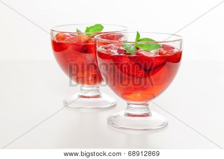 Strawberry jelly dessert