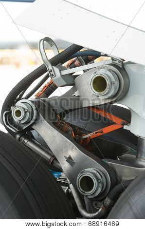 Suspension Detail Of Airplane Undercarriage