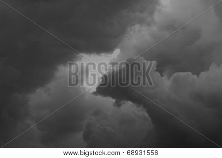 Cloudy Sky With Very Large Clouds