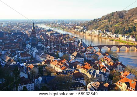 Aerial view of Heidelberg, Germany