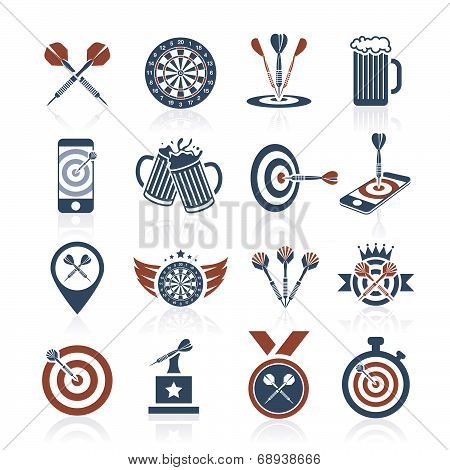 Darts icon set