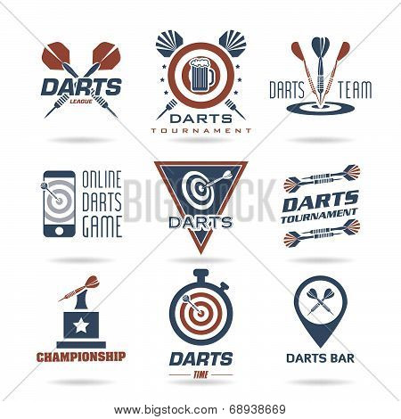 Darts icon set