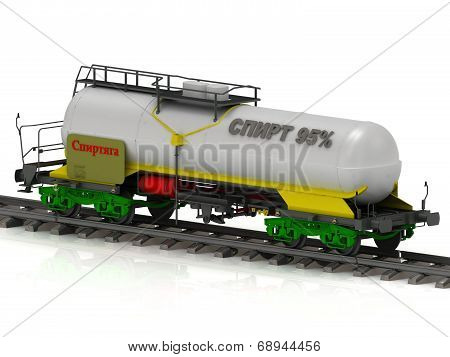 Railway Tank With Silver Inscription Spirt 95 (alcohol)