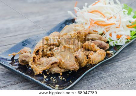 Pork Chitterlings Fried