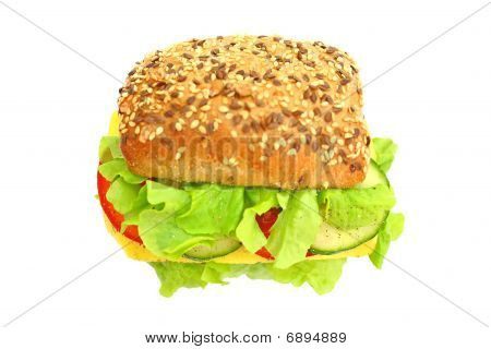 Panino con formaggio e verdure